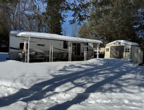 2007 – 38’ Forest River Cherokee with a Hardtop Awning. Asking $35,000