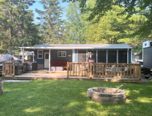 1990 – 33’ x 12’ Skylark Park Model with a Three Season Room and Hardtop Awning. Reduced Asking: $49,900